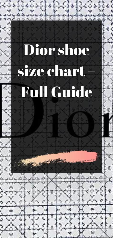 dior sizing chart